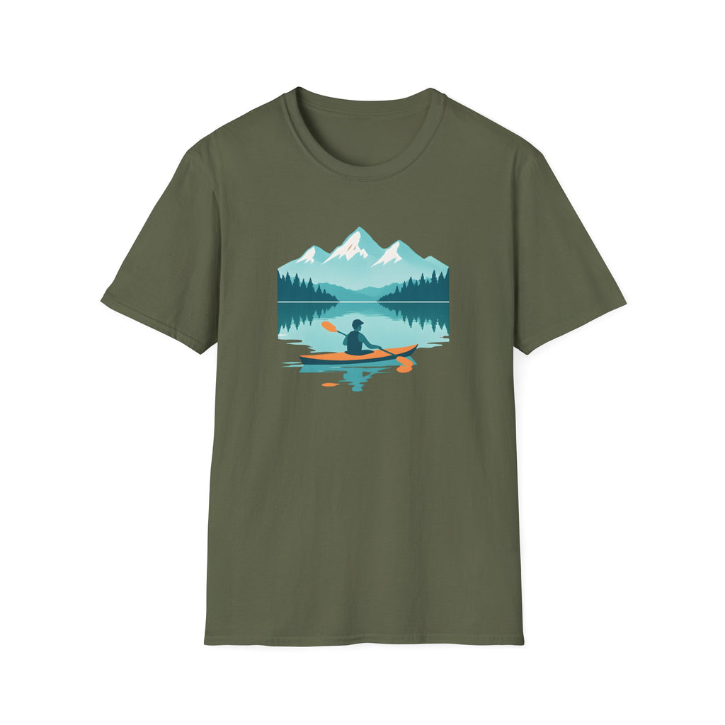 Kayak Lake T-Shirt — Mountain Reflection Outdoor Adventure Tee