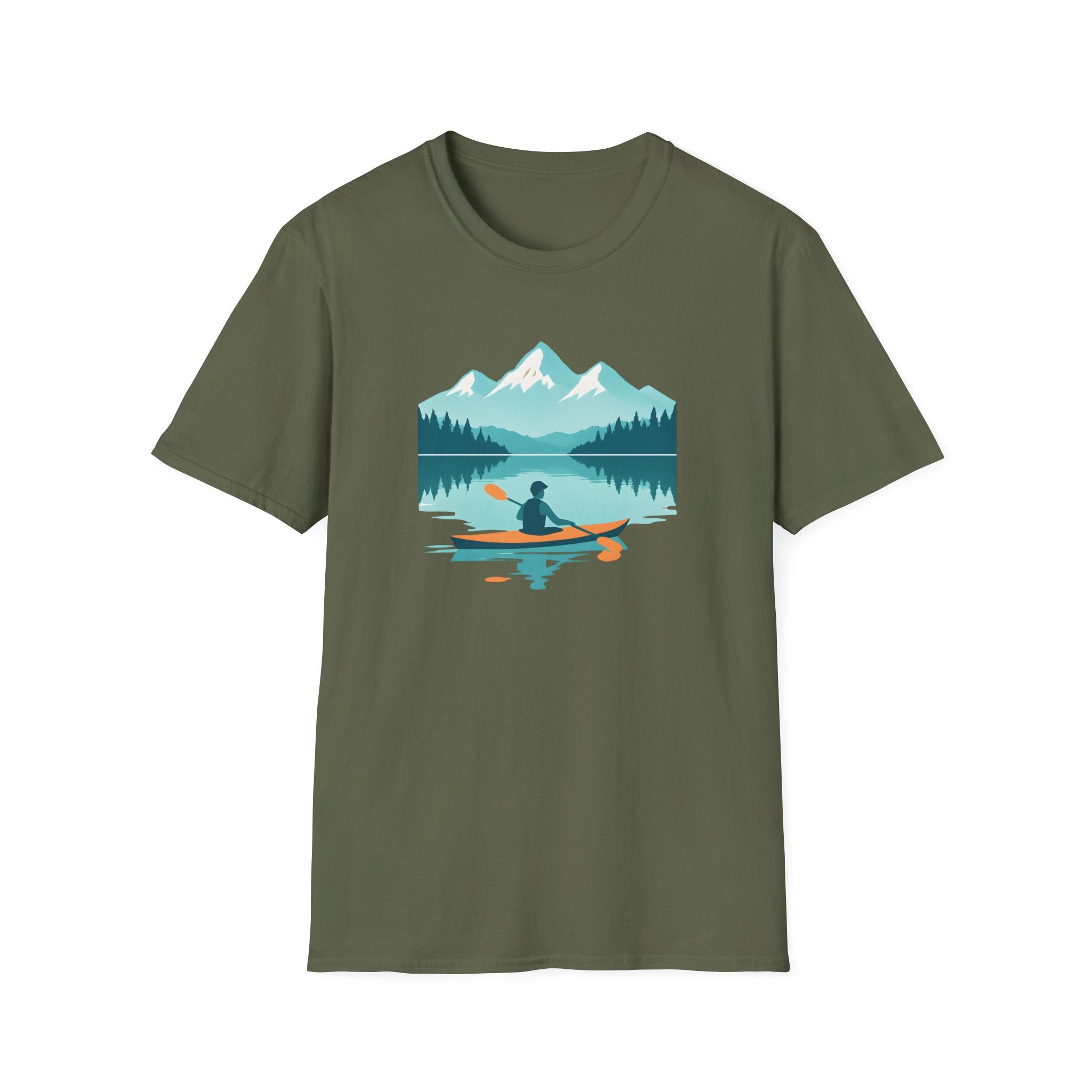 Kayak Lake T-Shirt — Mountain Reflection Outdoor Adventure Tee
