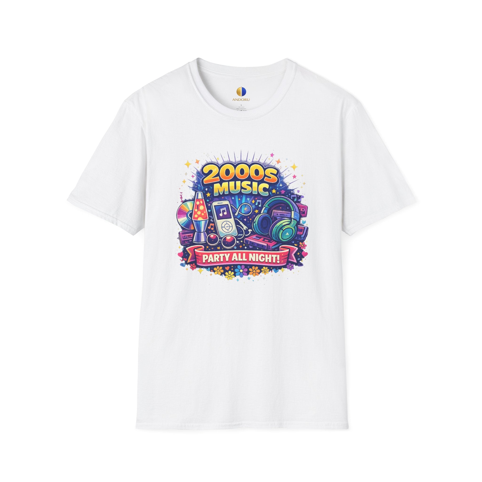 2000s Music T-Shirt — Retro Party All Night Graphic Tee