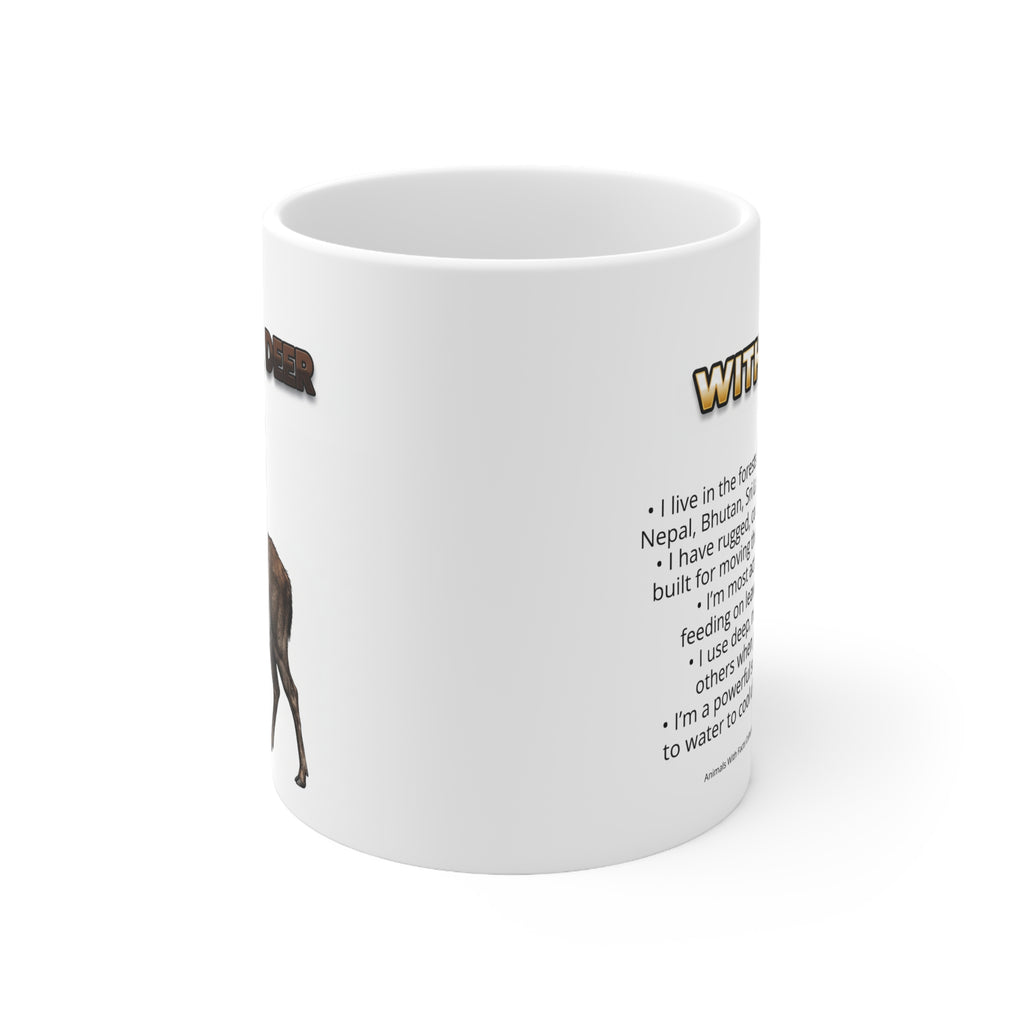 Sambar Deer Coffee Mug – 11oz Ceramic Mug for Animals With Facts Series 2 Gifts