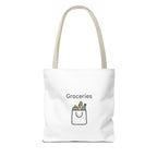 Personalized Tote Bag — Custom Text AOP Reusable Shopping Tote