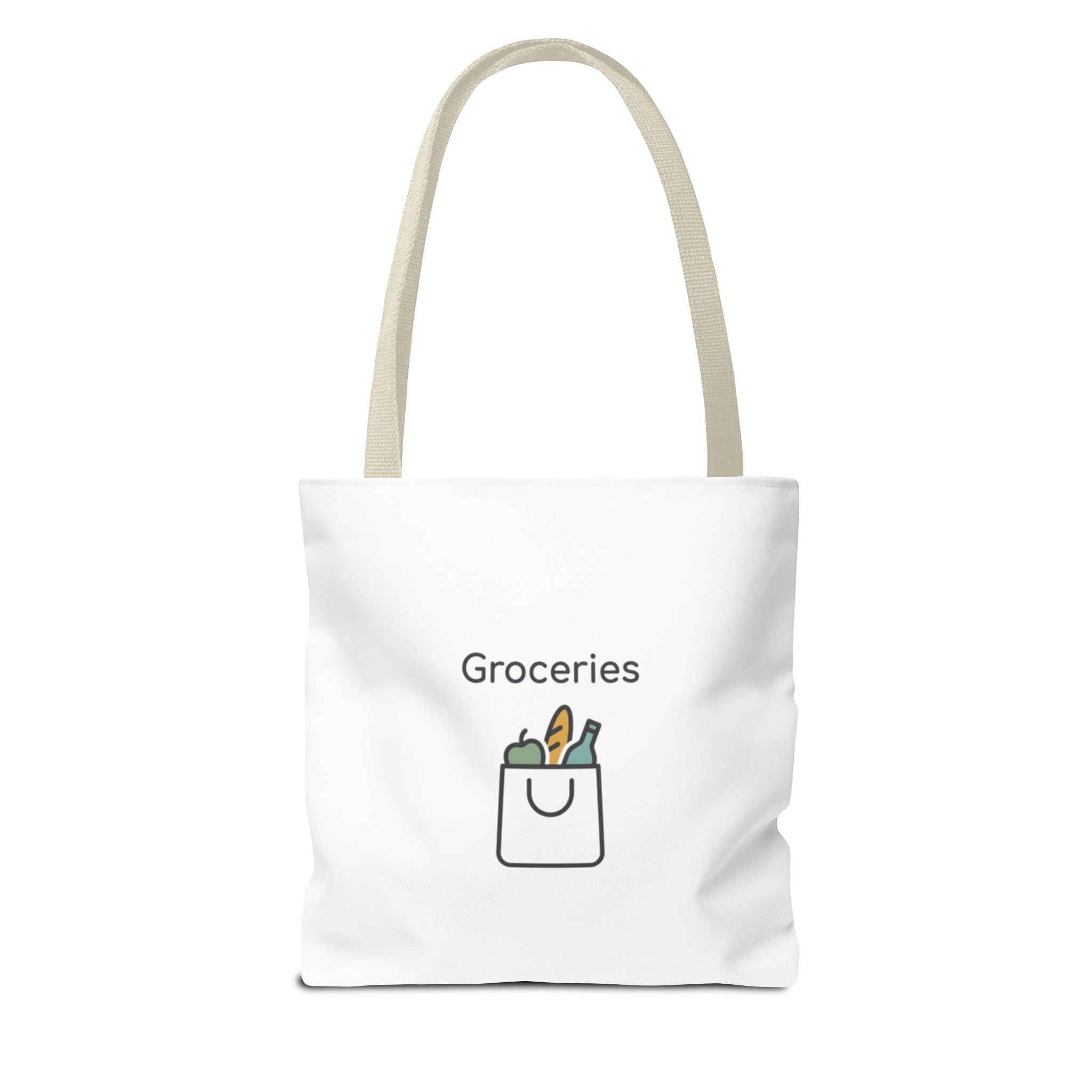 Personalized Tote Bag — Custom Text AOP Reusable Shopping Tote