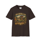Dog Driving Club T‑Shirt — National Park Explorer Retro Pet Road Trip Tee