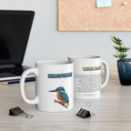Kingfisher Coffee Mug – 11oz Ceramic Mug for Animals With Facts Series 3 Gifts