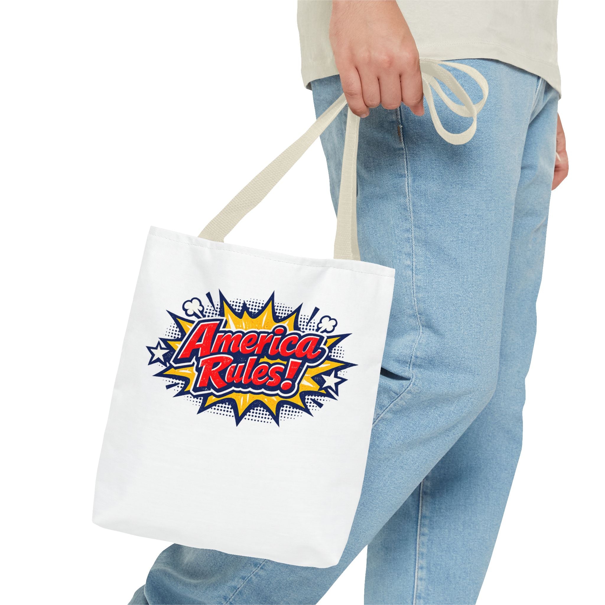 America Rules! Tote Bag — Patriotic Real American Graphic Tote