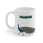 Peacock Coffee Mug – 11oz Ceramic Mug for Animals With Facts Series 2 Gifts