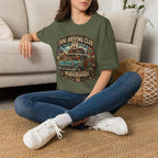 The Dog Driving Club T‑Shirt — Route 66 Retro Pet Road Trip Tee