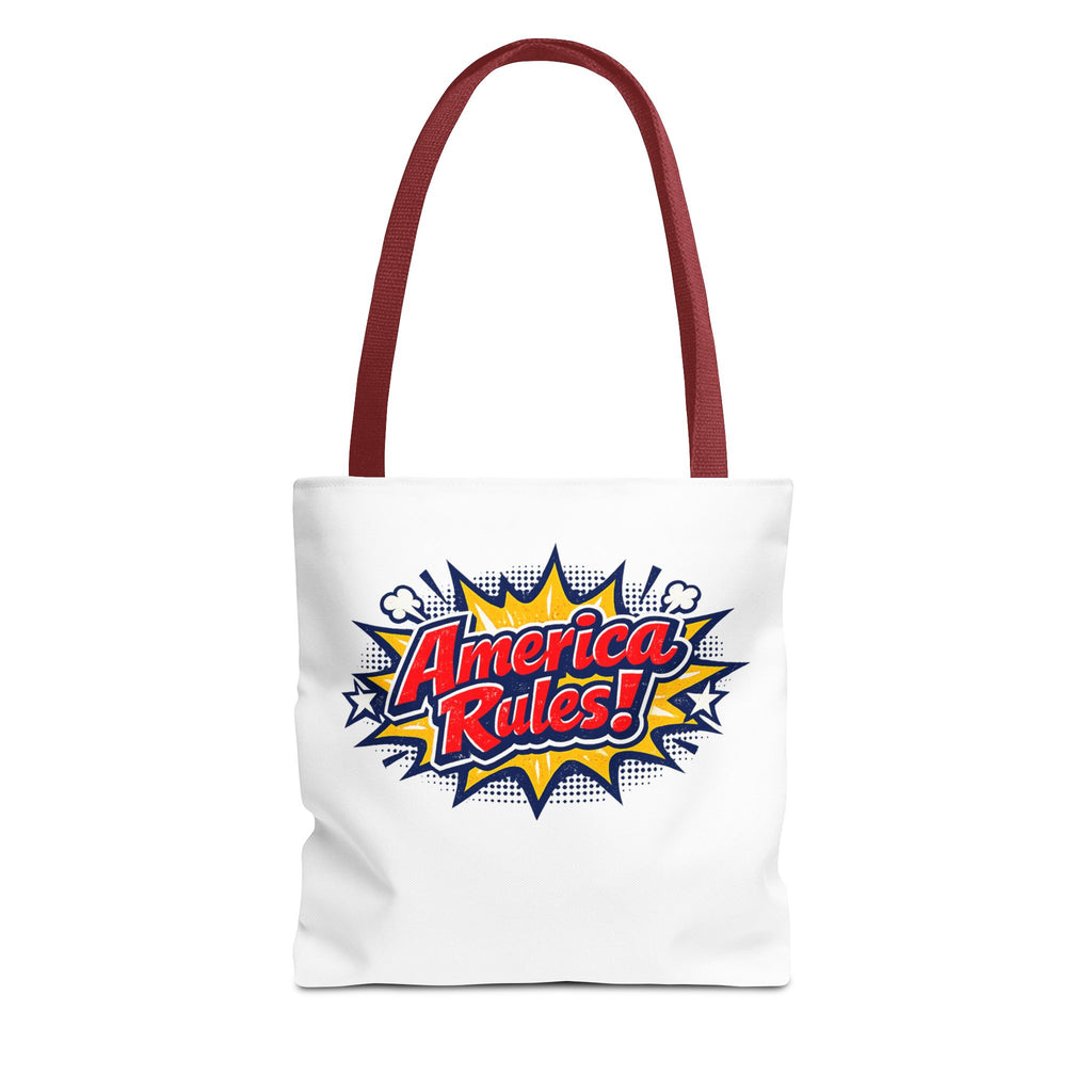 America Rules! Tote Bag — Patriotic Real American Graphic Tote