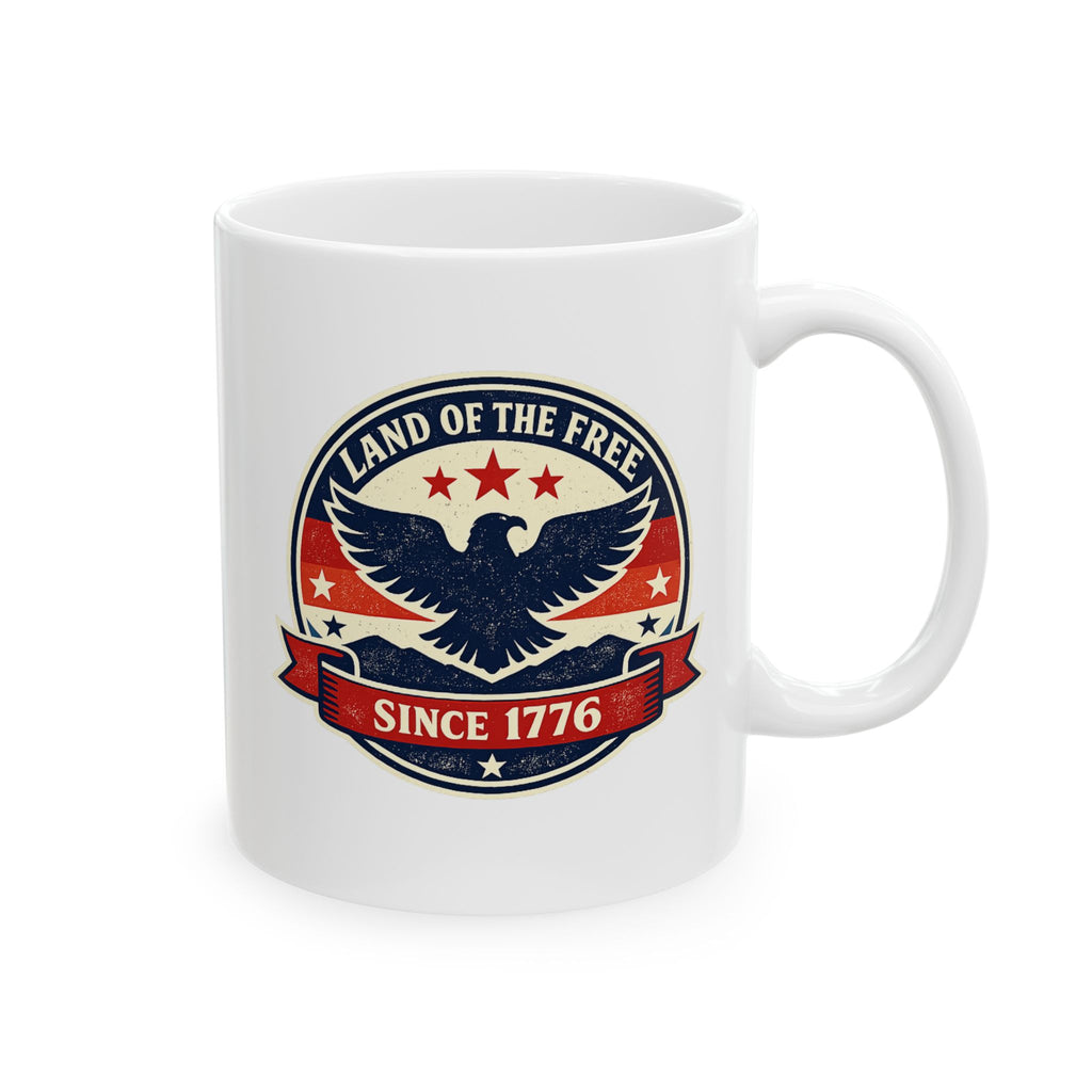 Veteran Pride Ceramic Mug – Patriotic American Eagle Coffee Cup (11oz, 15oz)