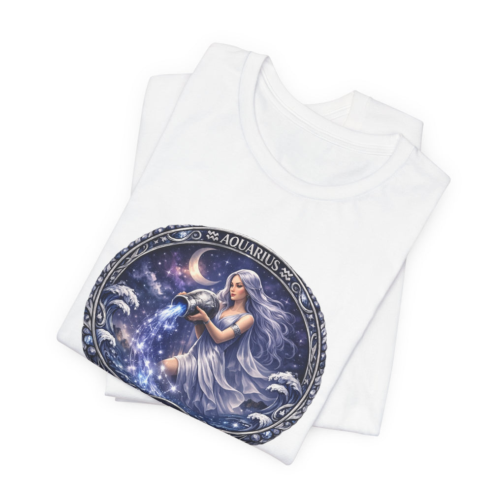 Aquarius Zodiac Tee — Water Bearer Astrology T-Shirt