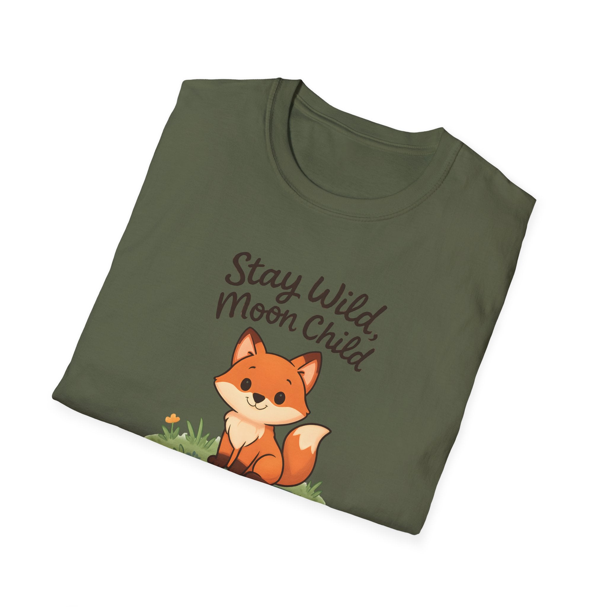 Stay Wild Moon Child Fox T-Shirt — Cute Woodland Animal Tee