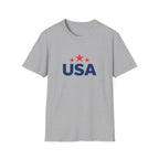 USA Patriotic T-Shirt — Red Stars Independence Day Tee