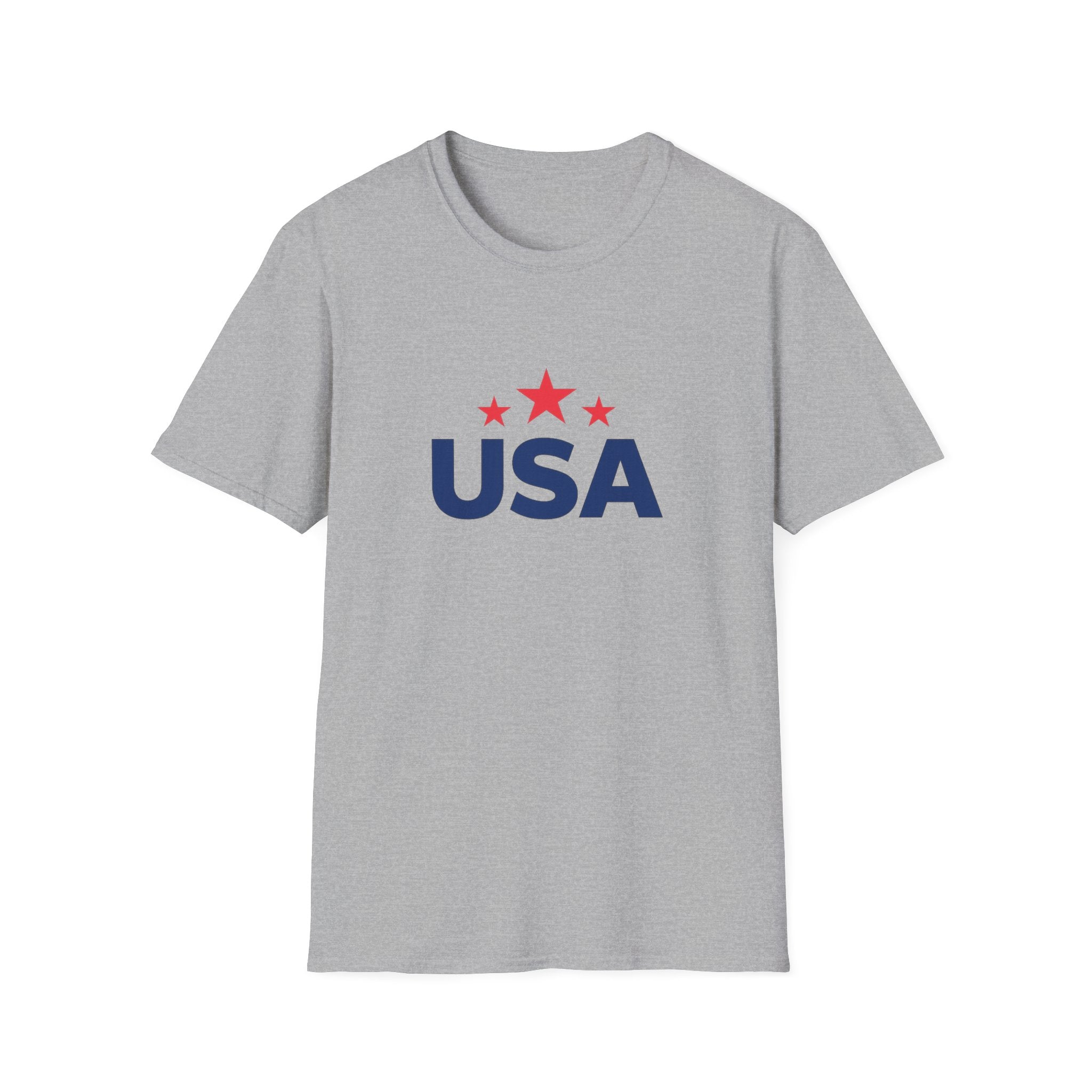 USA Patriotic T-Shirt — Red Stars Independence Day Tee