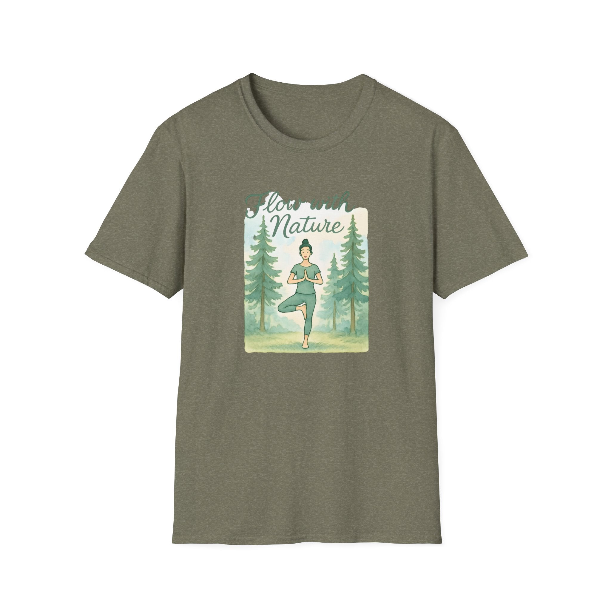 Flow With Nature T-Shirt — Yoga & Meditation Forest Tee