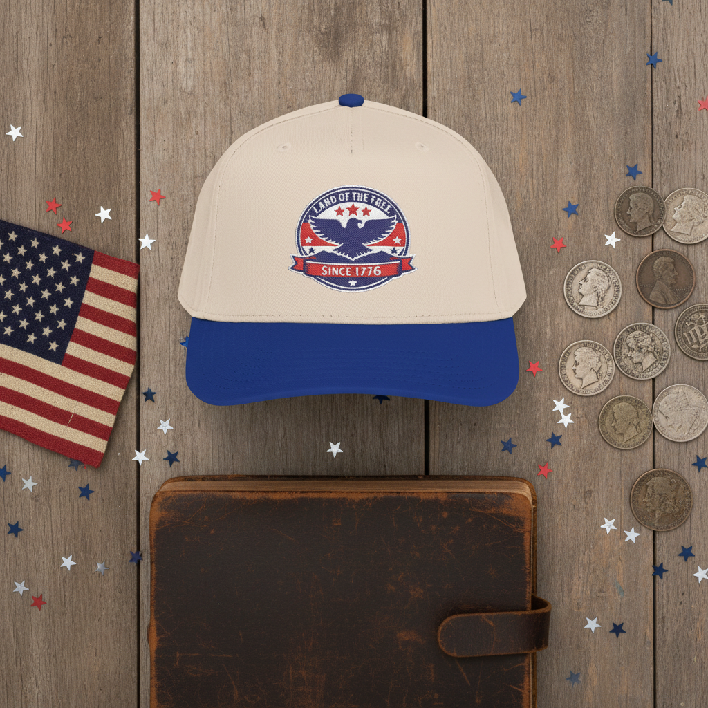 Patriotic Eagle Baseball Cap — Land of the Free Since 1776
