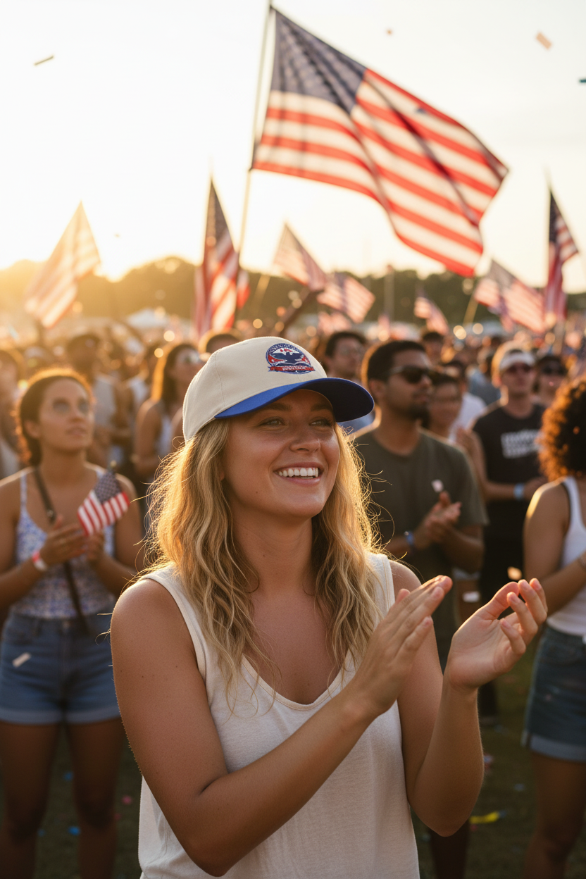 Patriotic Eagle Baseball Cap — Land of the Free Since 1776