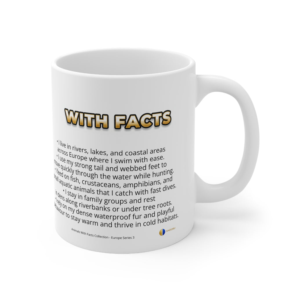 Otter Coffee Mug – 11oz Ceramic Mug for Animals With Facts Series 3 Gifts