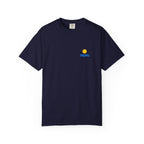 Sunrise Waves T-Shirt — Minimal Beach Pocket Graphic