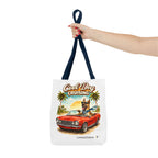 Cool Dog Cruising Tote Bag — Retro Convertible Beach Dog Beach Tote