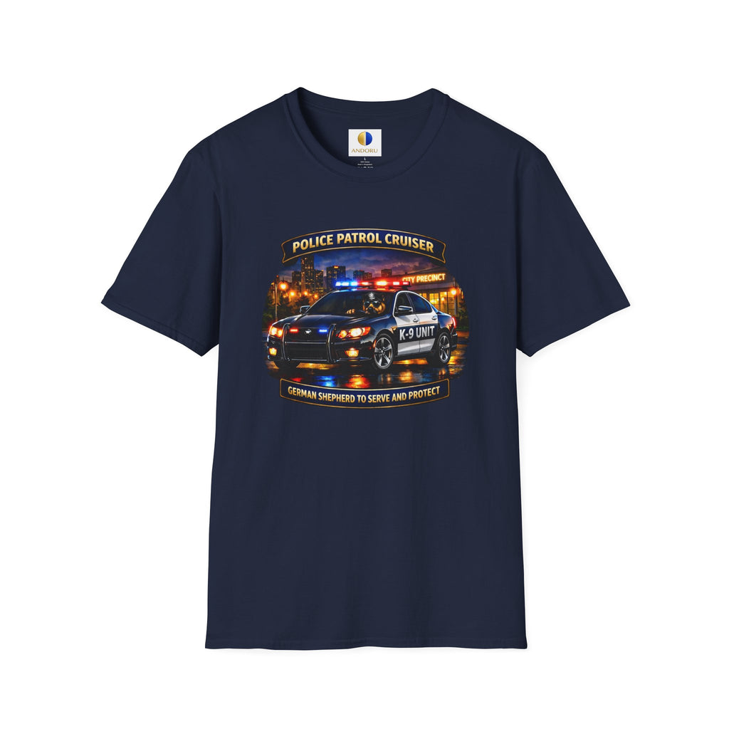 Police Patrol Cruiser K-9 Unit T-Shirt — Thin Blue Line Tribute Tee