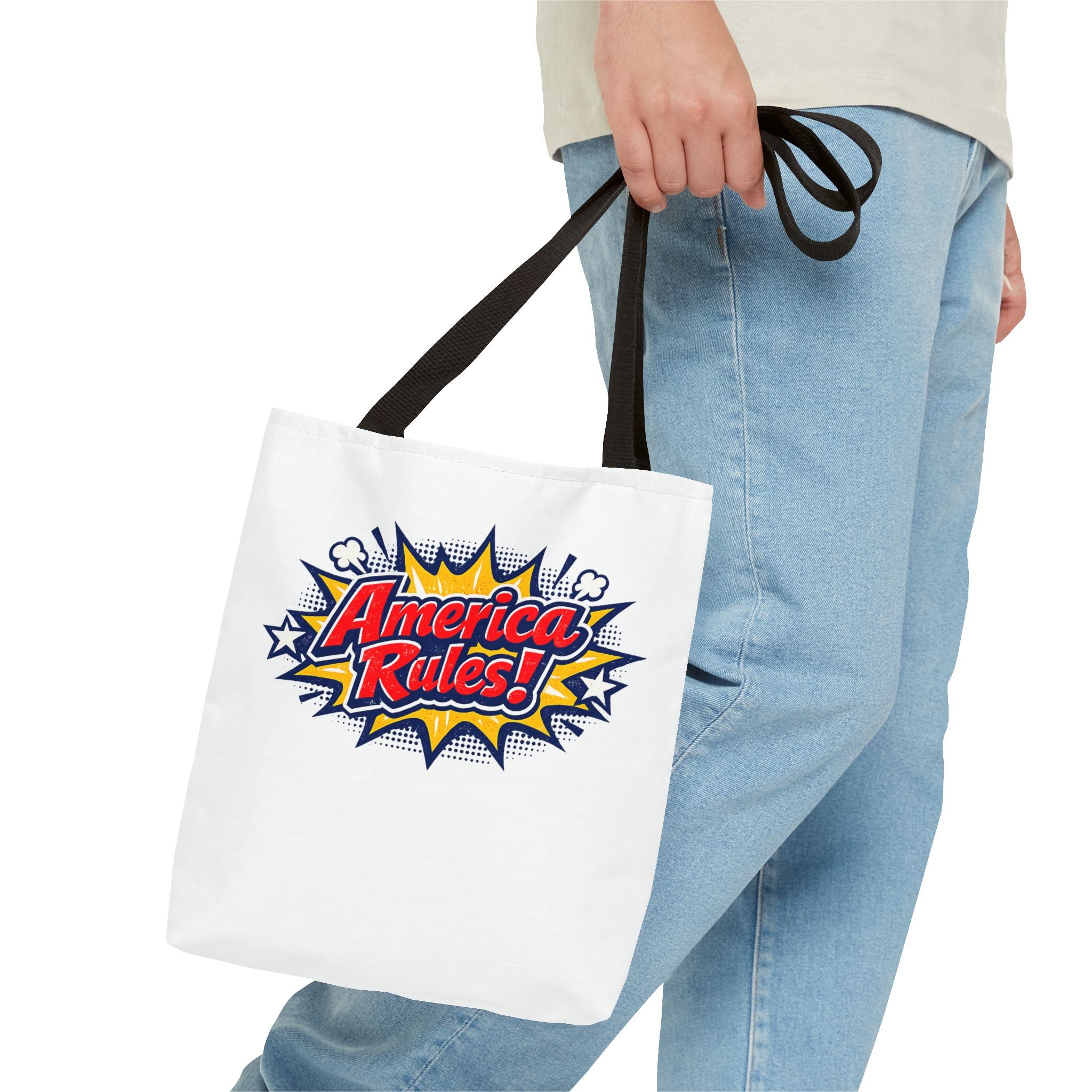 America Rules! Tote Bag — Patriotic Real American Graphic Tote