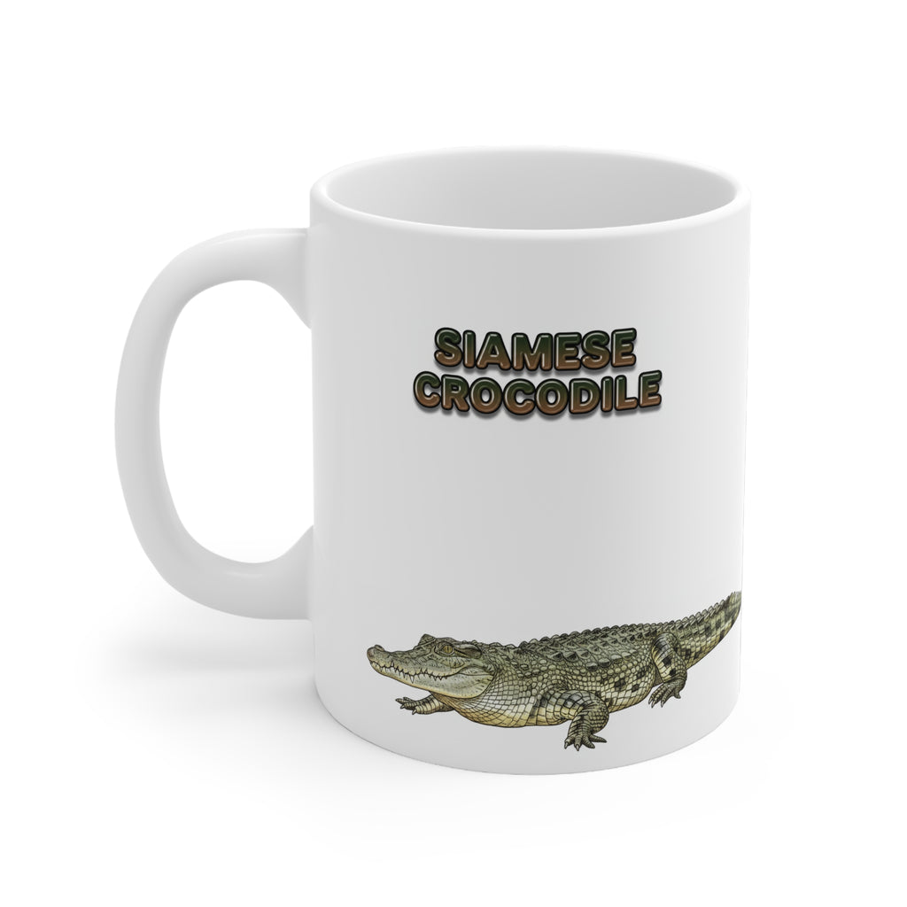 Siamese Crocodile Coffee Mug – 11oz Ceramic Mug for Animals With Facts Series 1 Gifts
