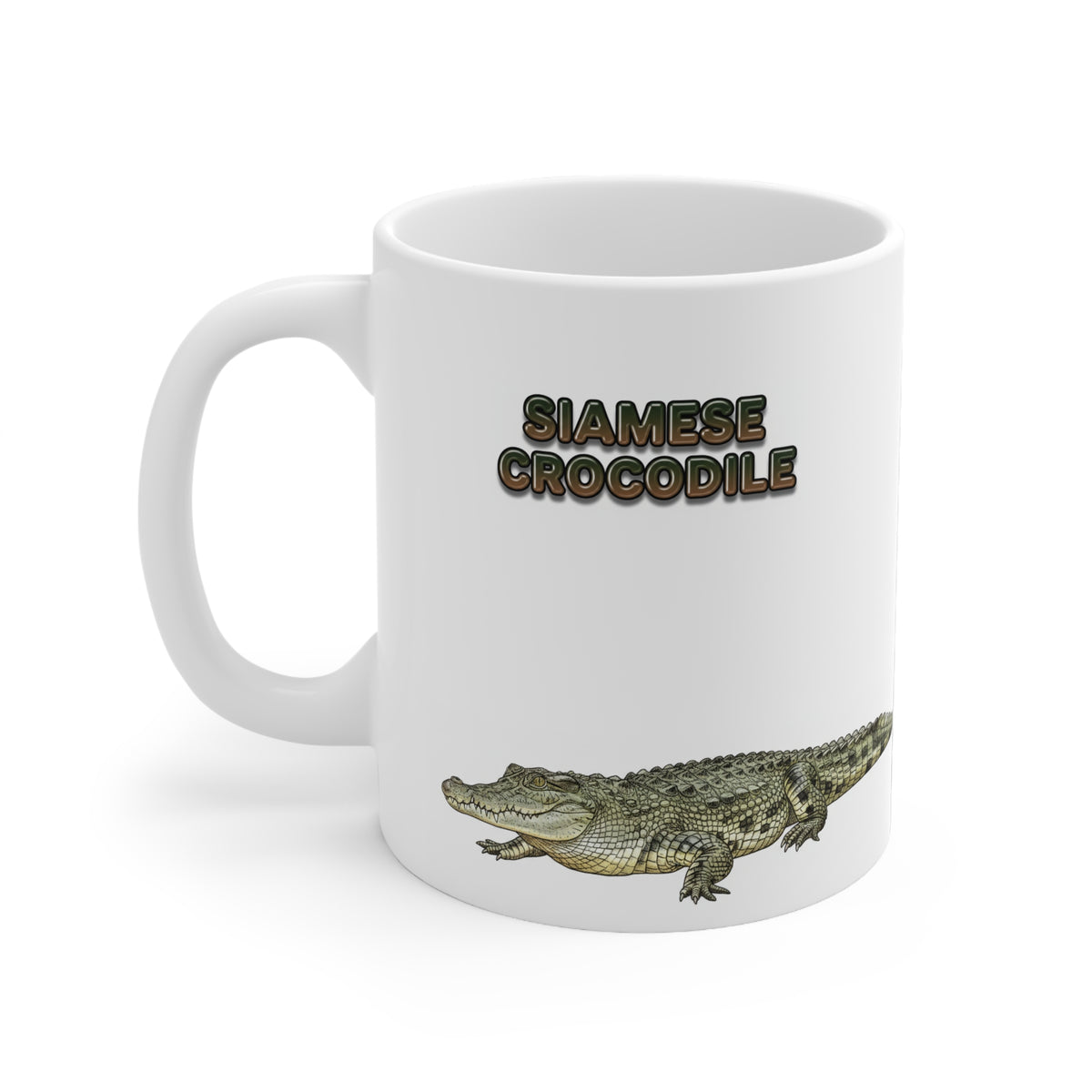 Siamese Crocodile Coffee Mug – 11oz Ceramic Mug for Animals With Facts Series 1 Gifts
