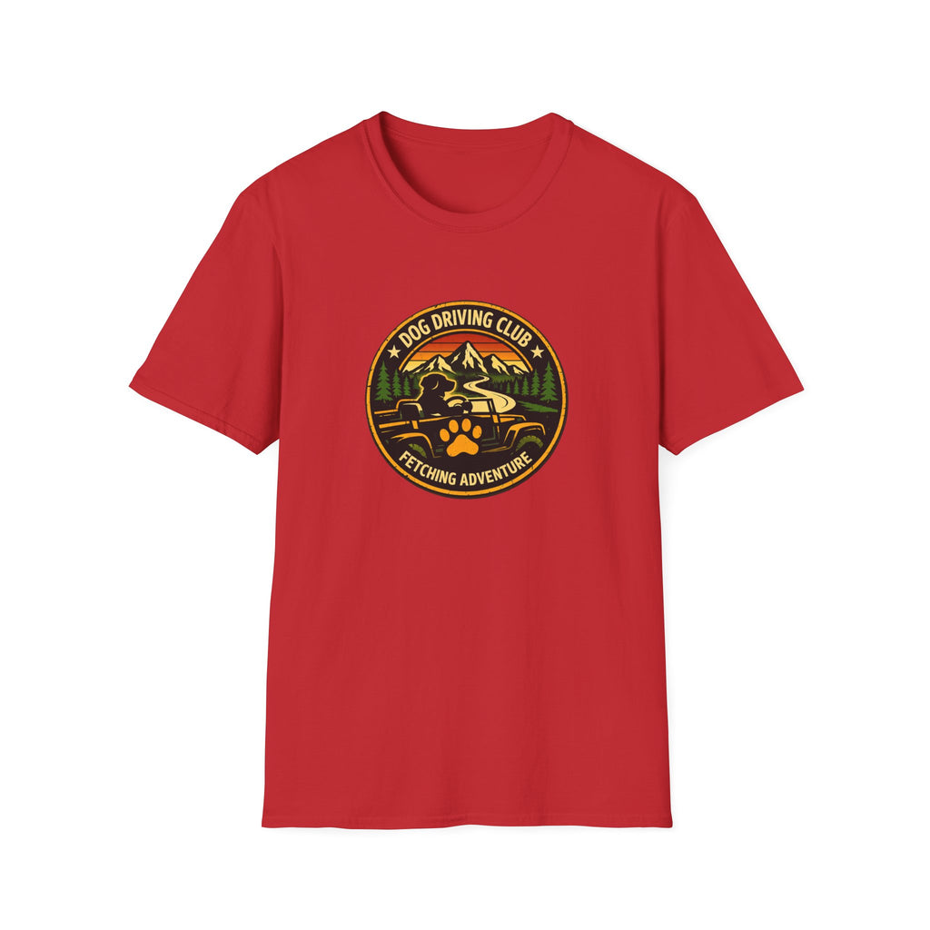 Official Dog Driving Club T‑Shirt — Pawprint Adventure Graphic Tee