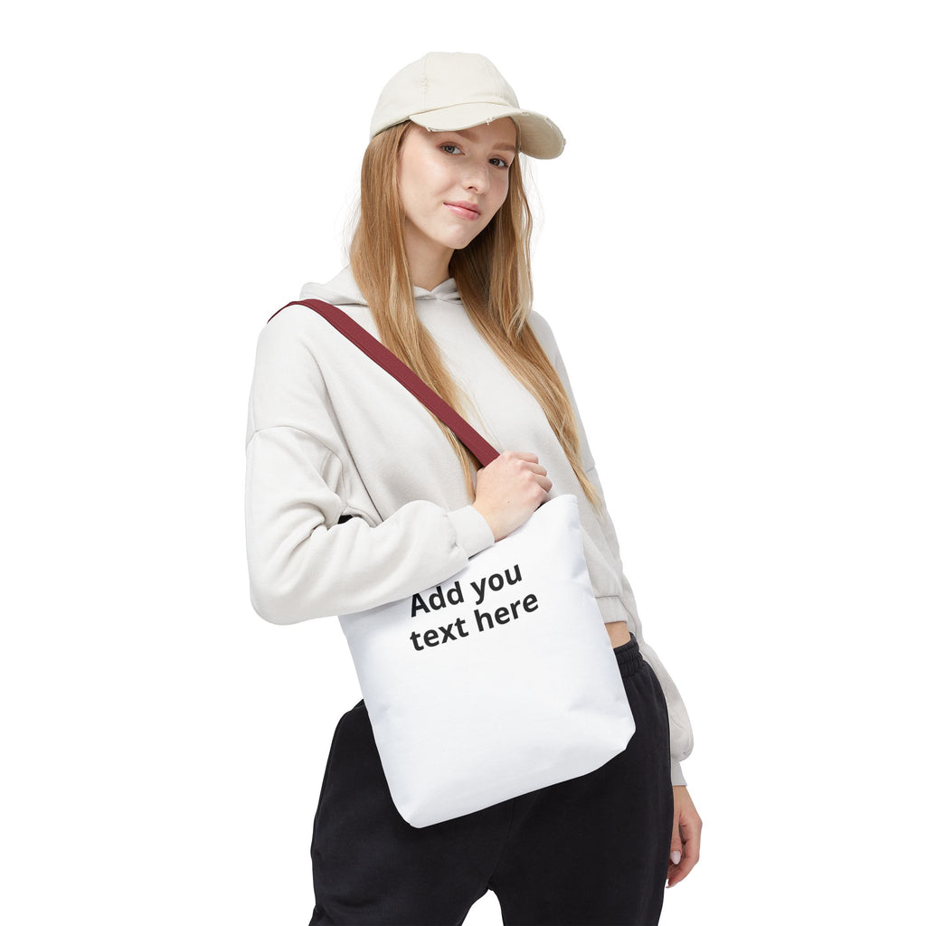 Personalized Tote Bag — Custom Text AOP Reusable Shopping Tote