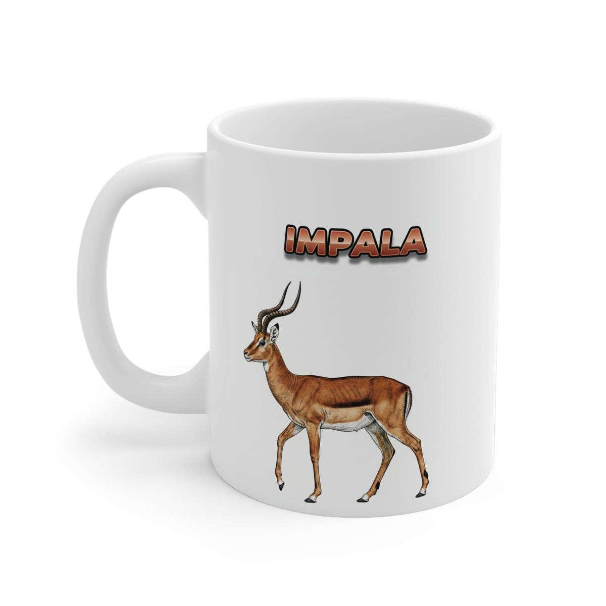 Impala Coffee Mug – 11oz Ceramic Mug for Animals With Facts Series 1 Gifts
