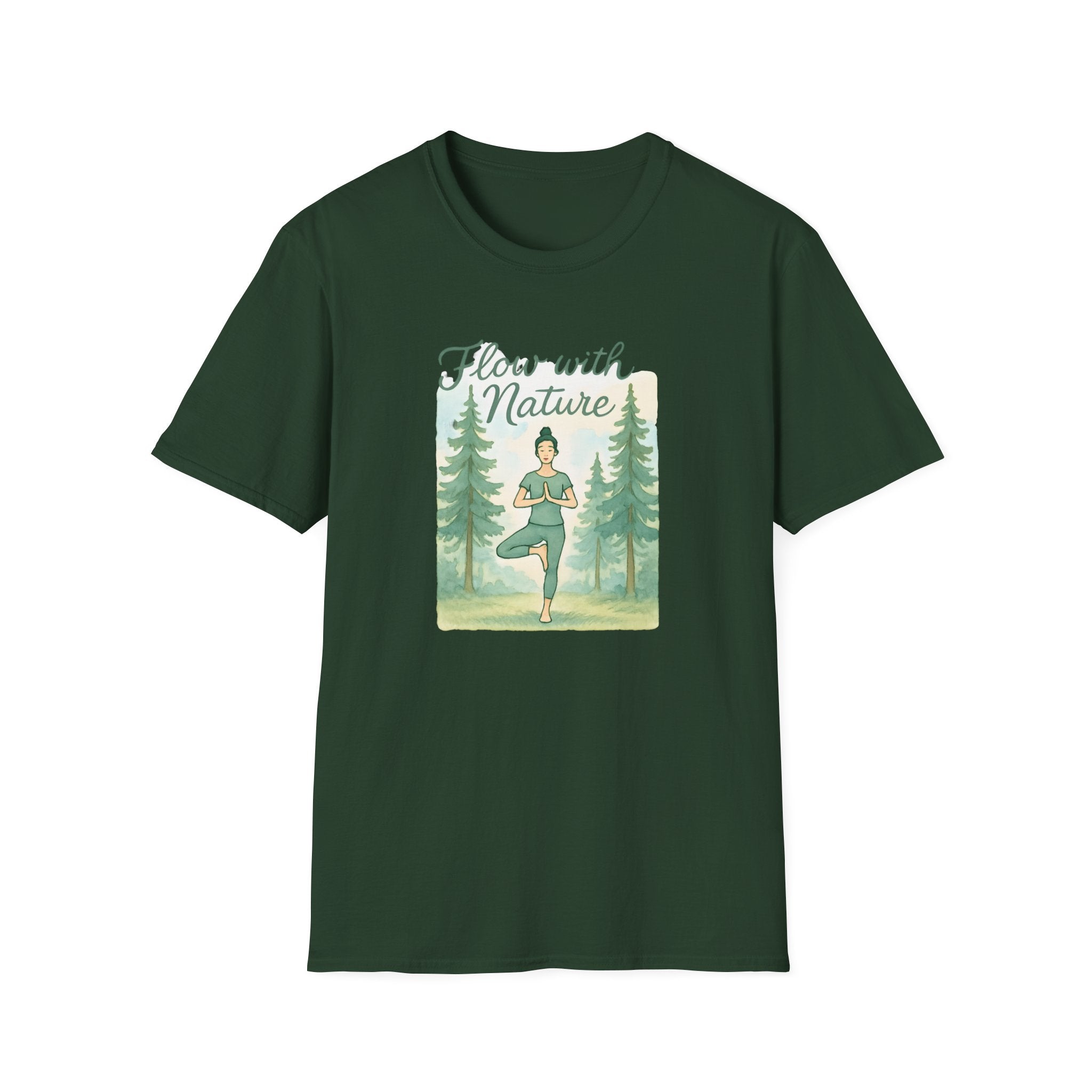 Flow With Nature T-Shirt — Yoga & Meditation Forest Tee