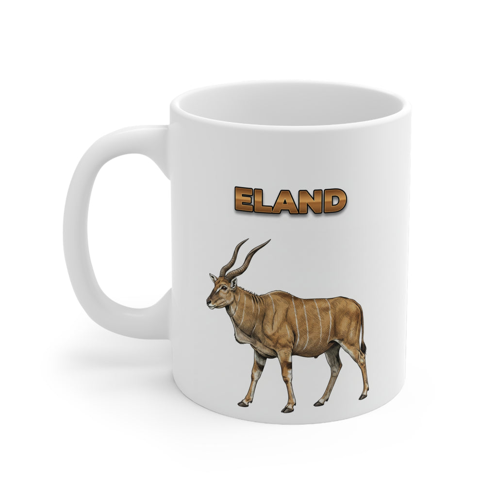Eland Coffee Mug – 11oz Ceramic Mug for Animals With Facts Series 1 Gifts