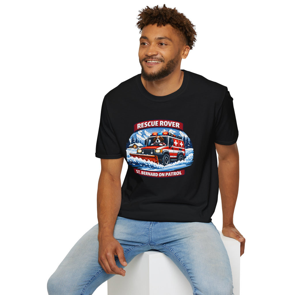 Rescue Rover T-Shirt — St. Bernard Mountain Rescue Truck Design