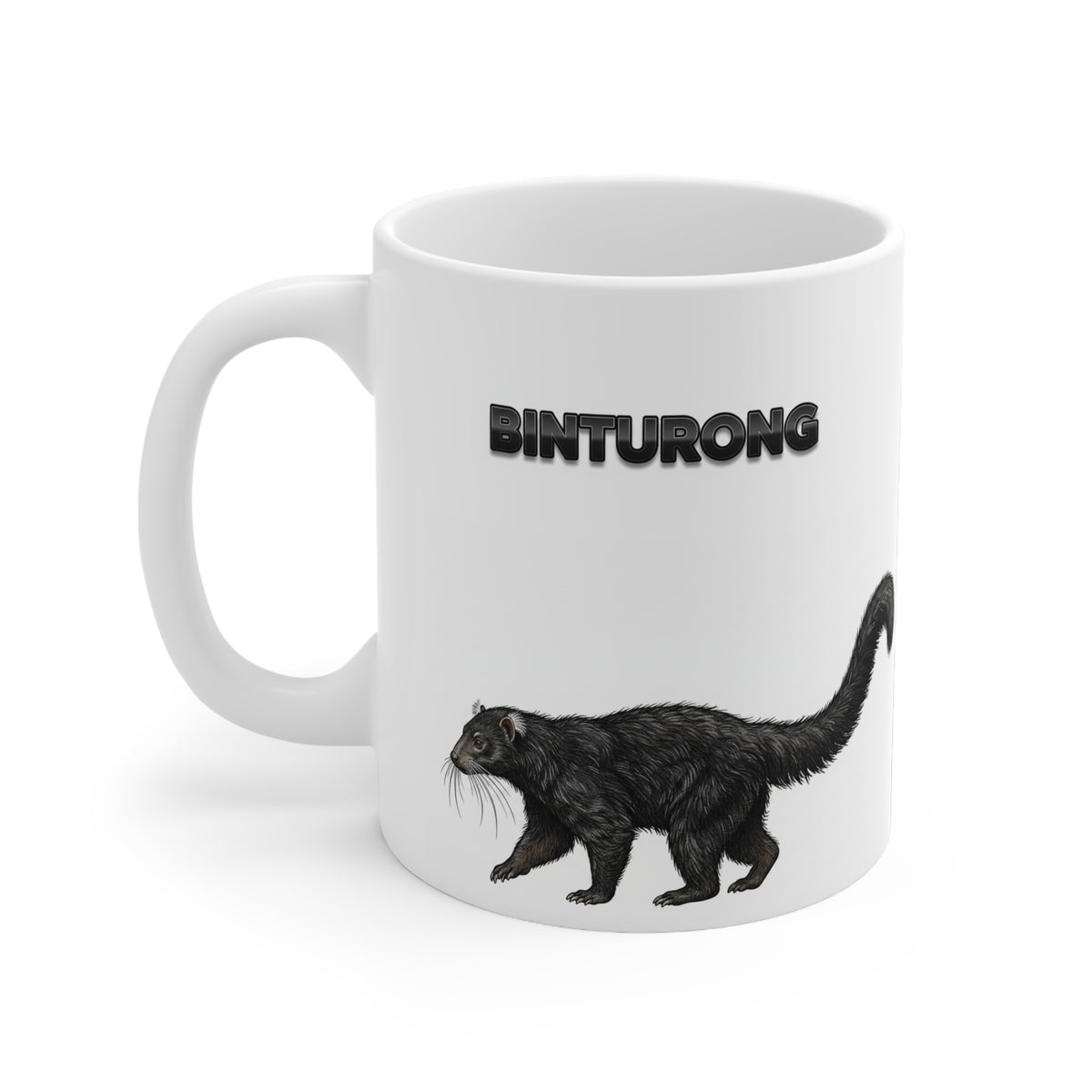 Binturong Coffee Mug – 11oz Ceramic Mug for Animals With Facts Series 2 Gifts