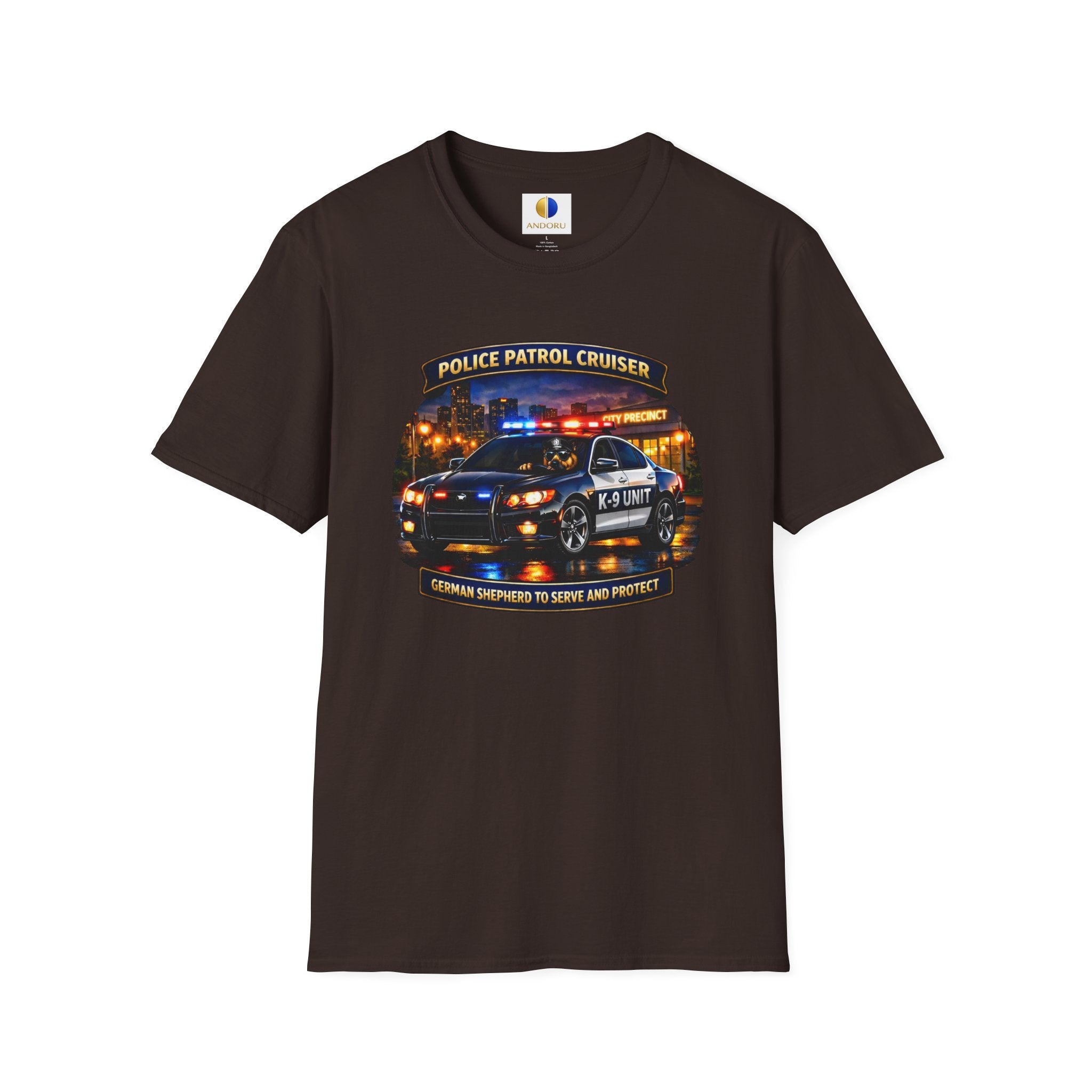 Police Patrol Cruiser K-9 Unit T-Shirt — Thin Blue Line Tribute Tee