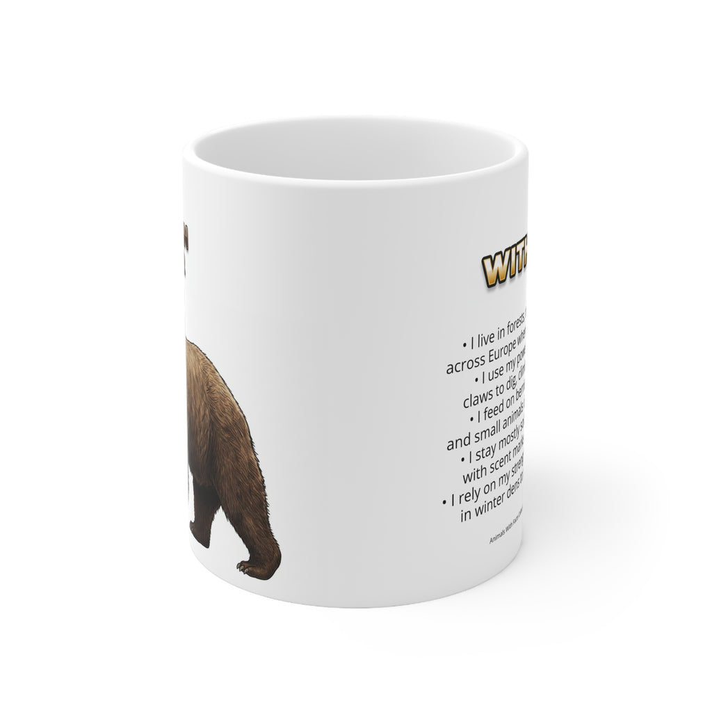 Brown Bear Coffee Mug – 11oz Ceramic Mug for Animals With Facts Series 3 Gifts