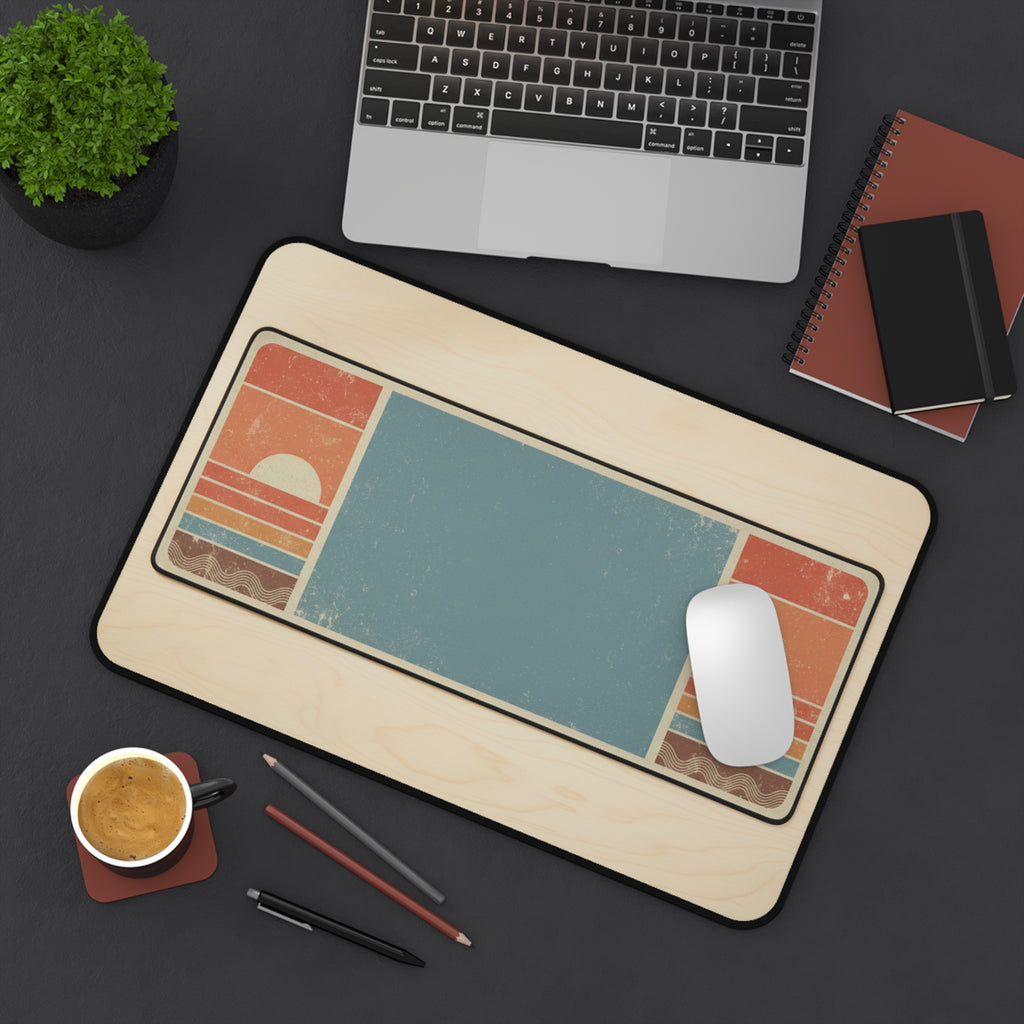 Personalized Vintage Retro Sunset Desk Mat