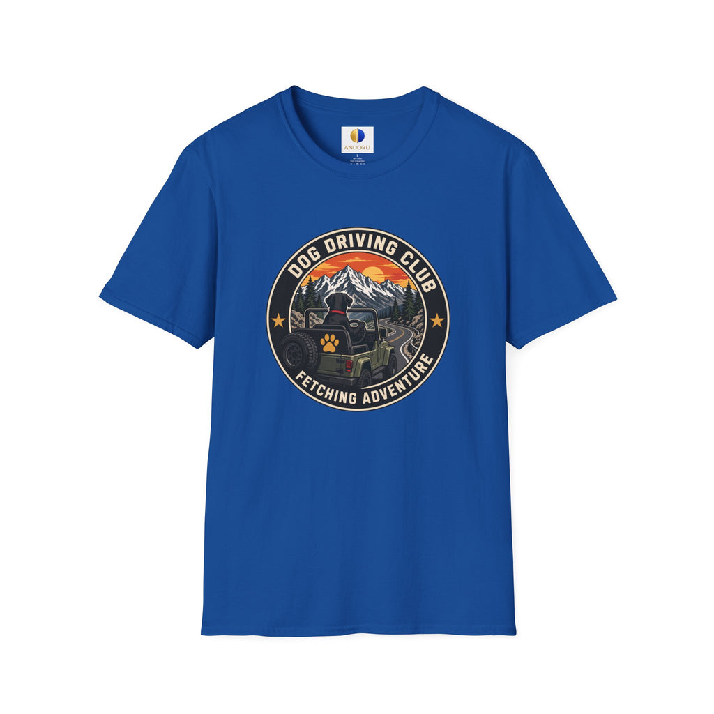 Official Dog Driving Club T‑Shirt — Pawprint Adventure Graphic Tee