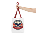 Patriotic Eagle Tote Bag - "Land of the Free Since 1776" Americana Canvas Tote