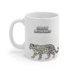 Snow Leopard Coffee Mug – 11oz Ceramic Mug for Animals With Facts Series 2 Gifts