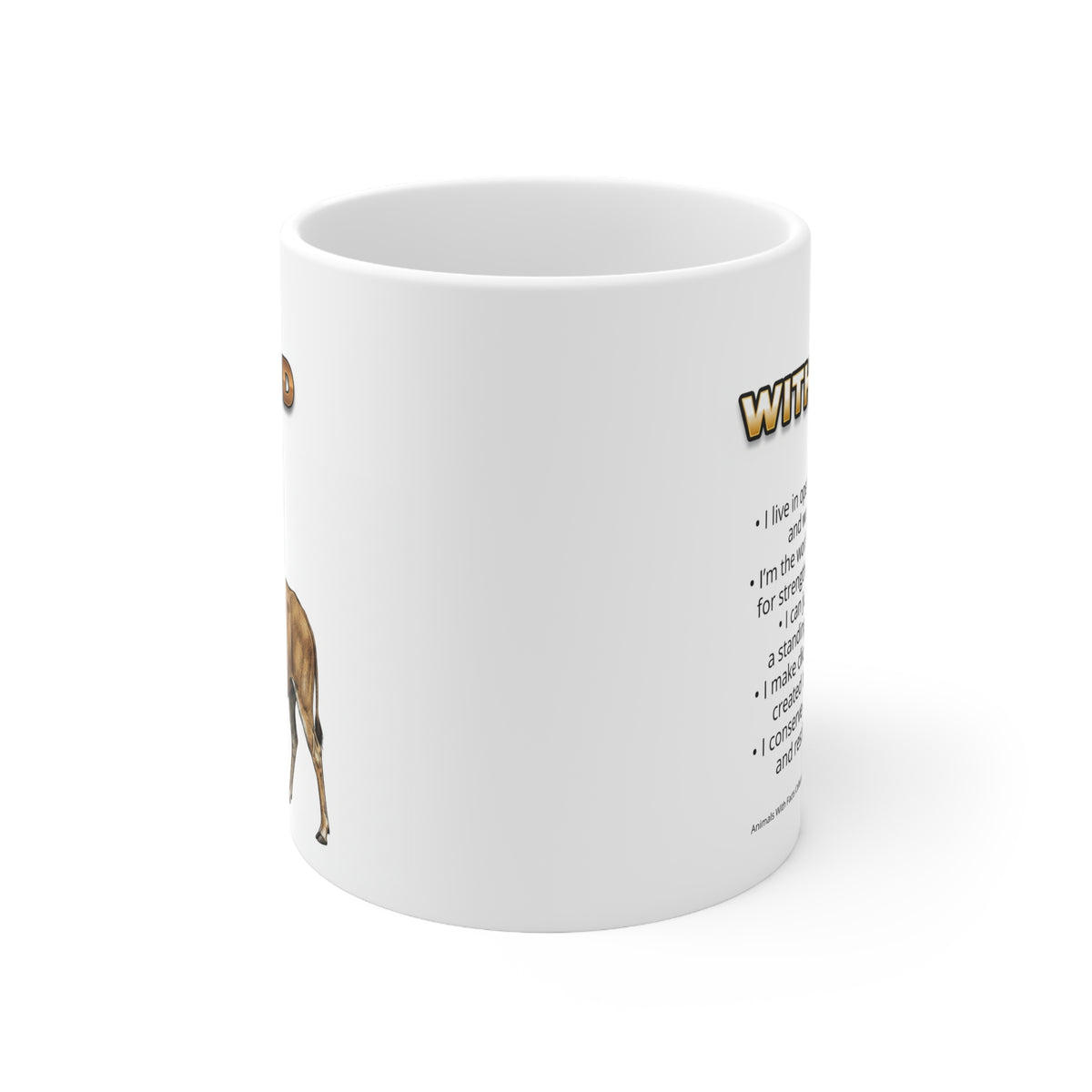 Eland Coffee Mug – 11oz Ceramic Mug for Animals With Facts Series 1 Gifts