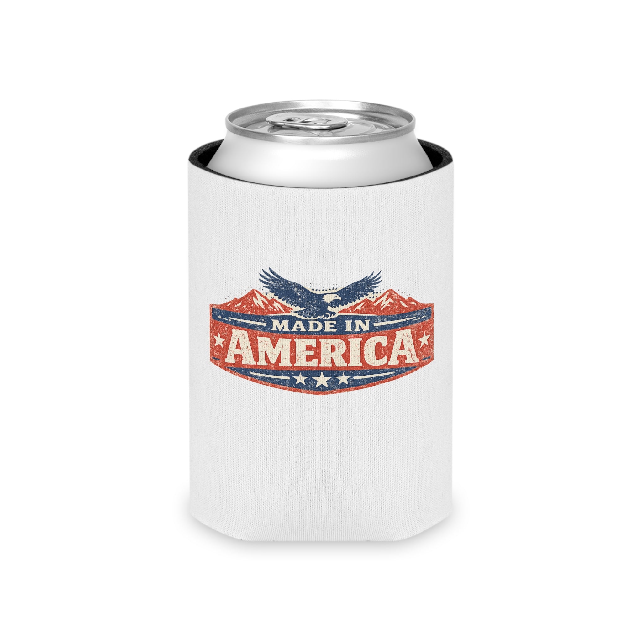 Made in America Can Cooler — Real American Patriotic Beer Koozie
