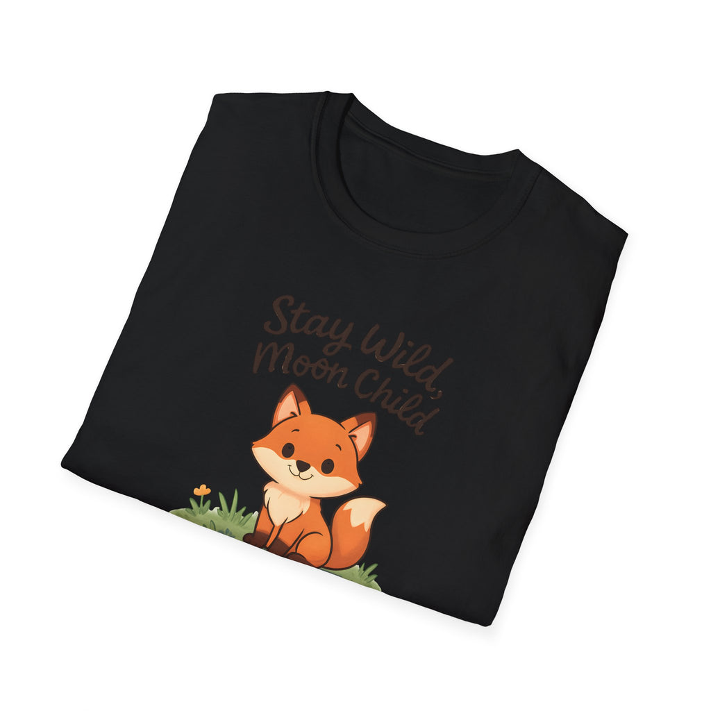Stay Wild Moon Child Fox T-Shirt — Cute Woodland Animal Tee