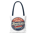 Patriotic Eagle Tote Bag - "Land of the Free Since 1776" Americana Canvas Tote