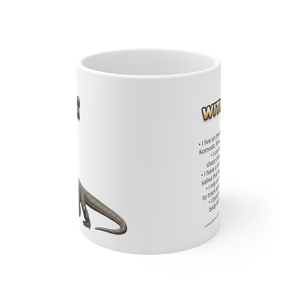 Komodo Dragon Coffee Mug – 11oz Ceramic Mug for Animals With Facts Series 2 Gifts