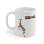 Gerenuk Coffee Mug – 11oz Ceramic Mug for Animals With Facts Series 1 Gifts