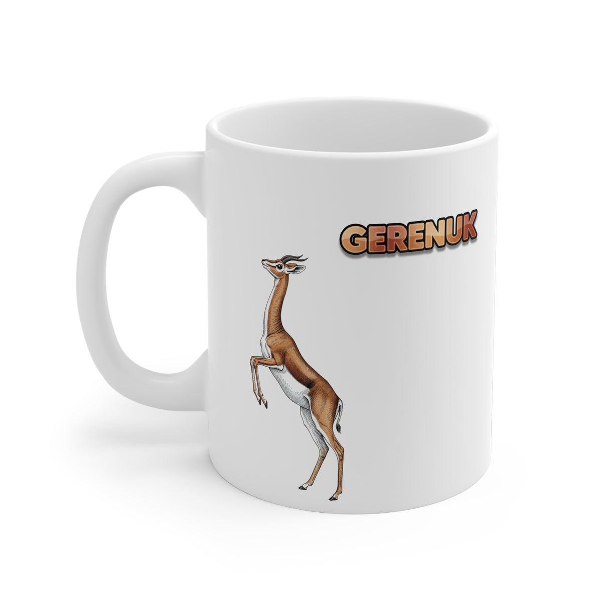Gerenuk Coffee Mug – 11oz Ceramic Mug for Animals With Facts Series 1 Gifts