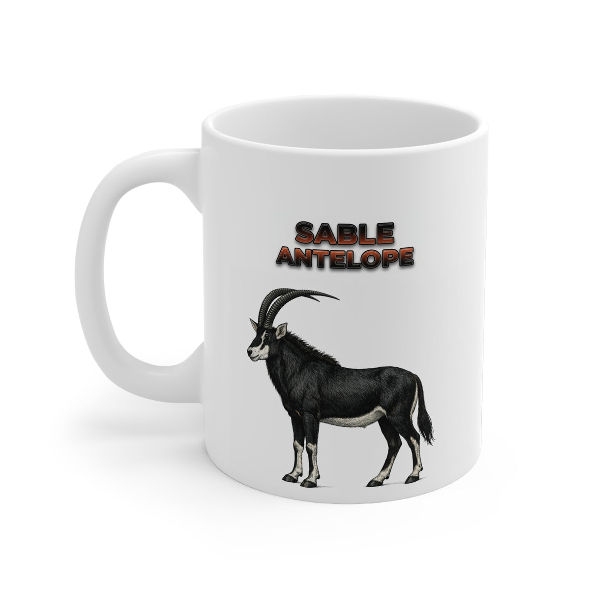 Sable Antelope Coffee Mug – 11oz Ceramic Mug for Animals With Facts Series 1 Gifts
