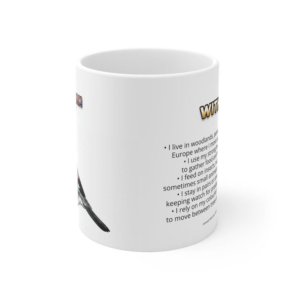 Eurasian Jay Coffee Mug – 11oz Ceramic Mug for Animals With Facts Series 3 Gifts