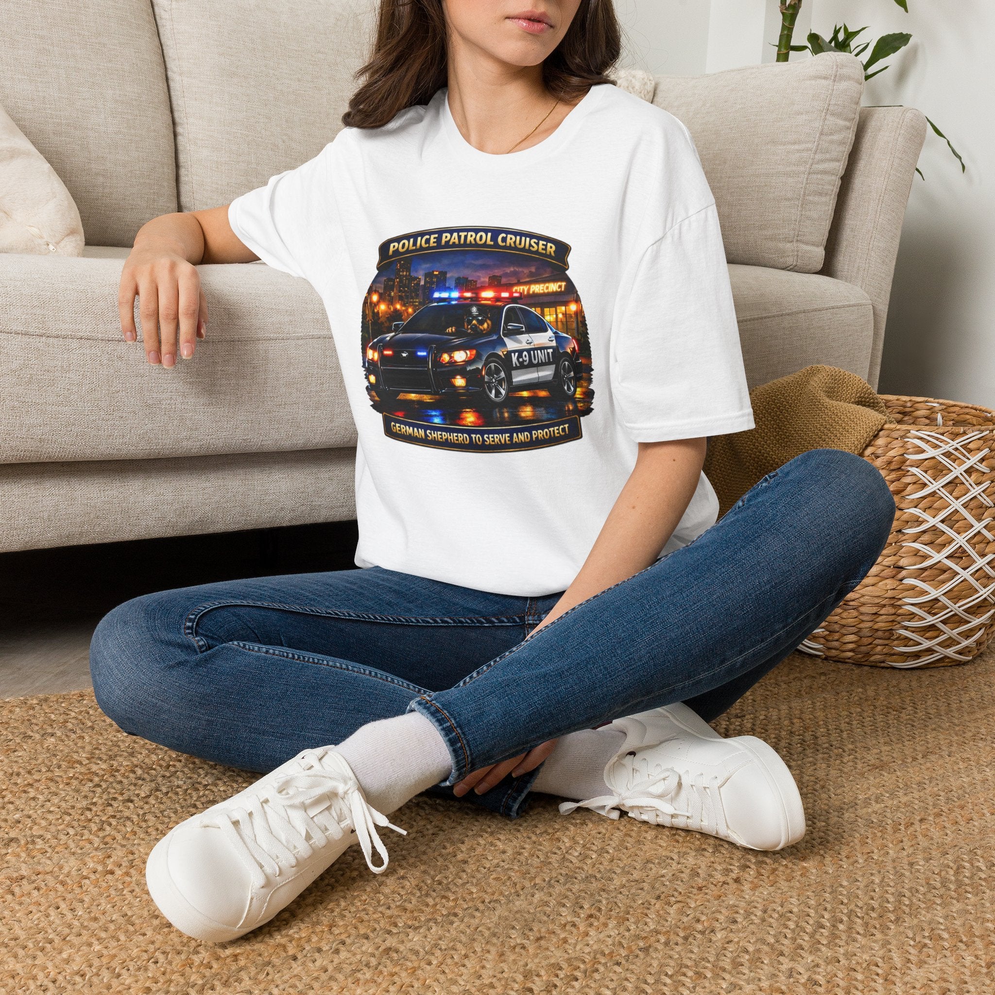 Police Patrol Cruiser K-9 Unit T-Shirt — Thin Blue Line Tribute Tee